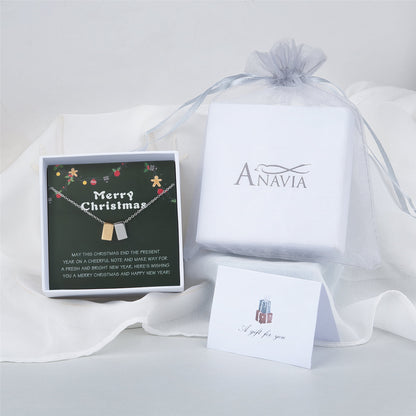 Anavia gold- and silver-tone cube necklace gift
