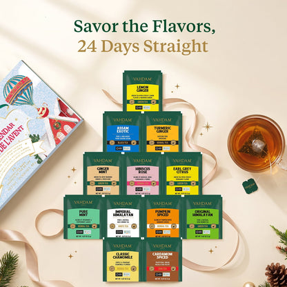 24-flavor tea tasting calendar by VAHDAM