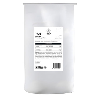 Certified organic pellet feed for laying hens