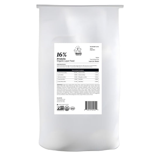 Certified organic pellet feed for laying hens