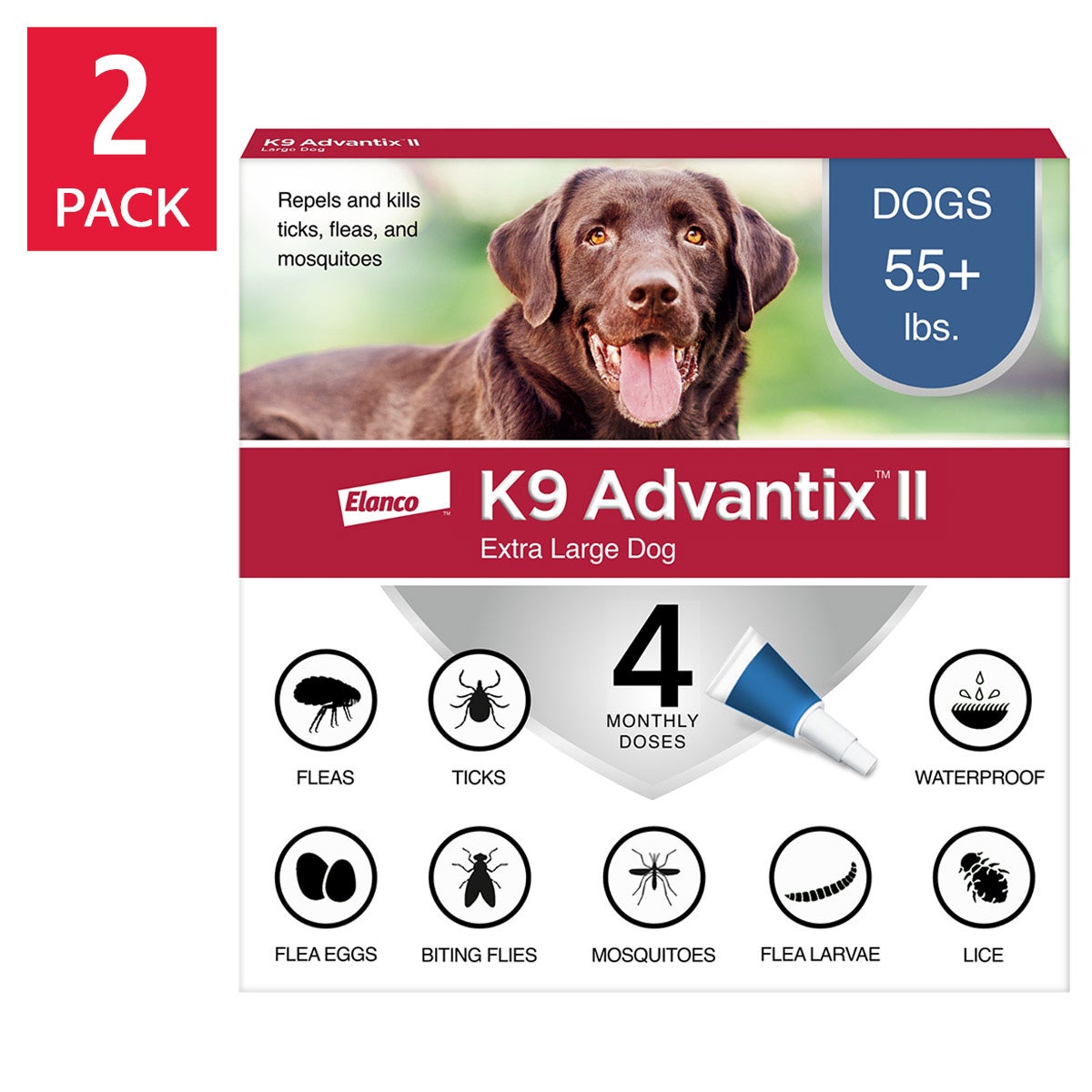 K9 Advantix II flea and tick topical treatment for dogs over 55 lbs