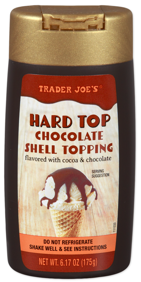 Trader Joe's hard top chocolate shell topping bottle