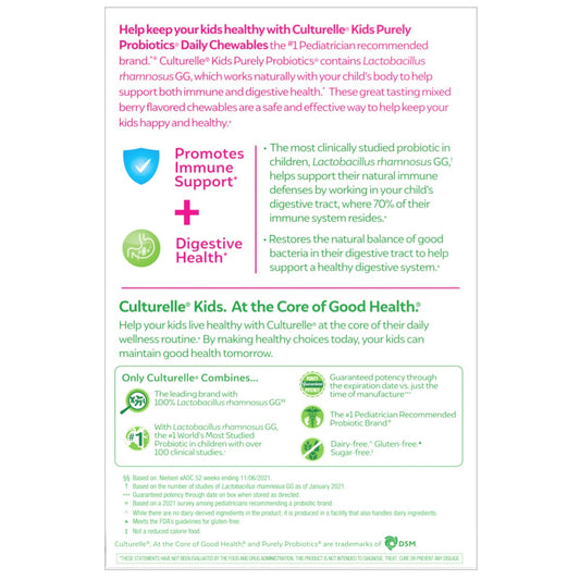 Culturelle Kids probiotic chewables berry flavor