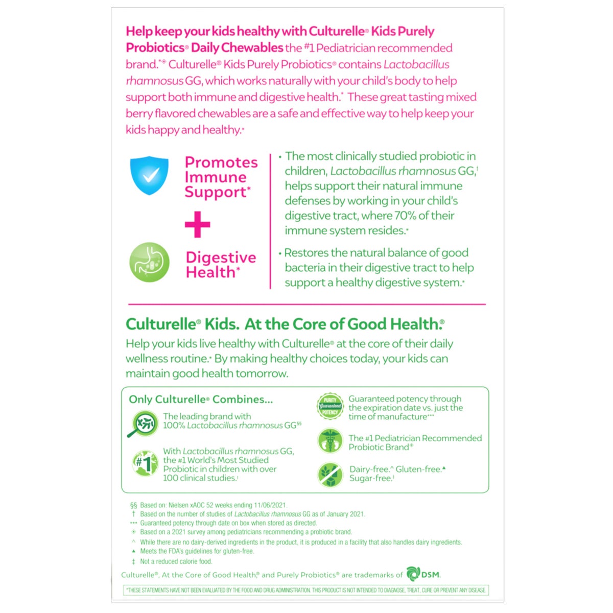 Kids probiotic chewables with berry flavor