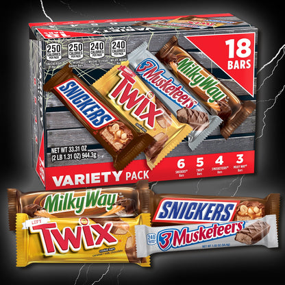 SNICKERS, TWIX, MILKY WAY and 3 MUSKETEERS candy assortment