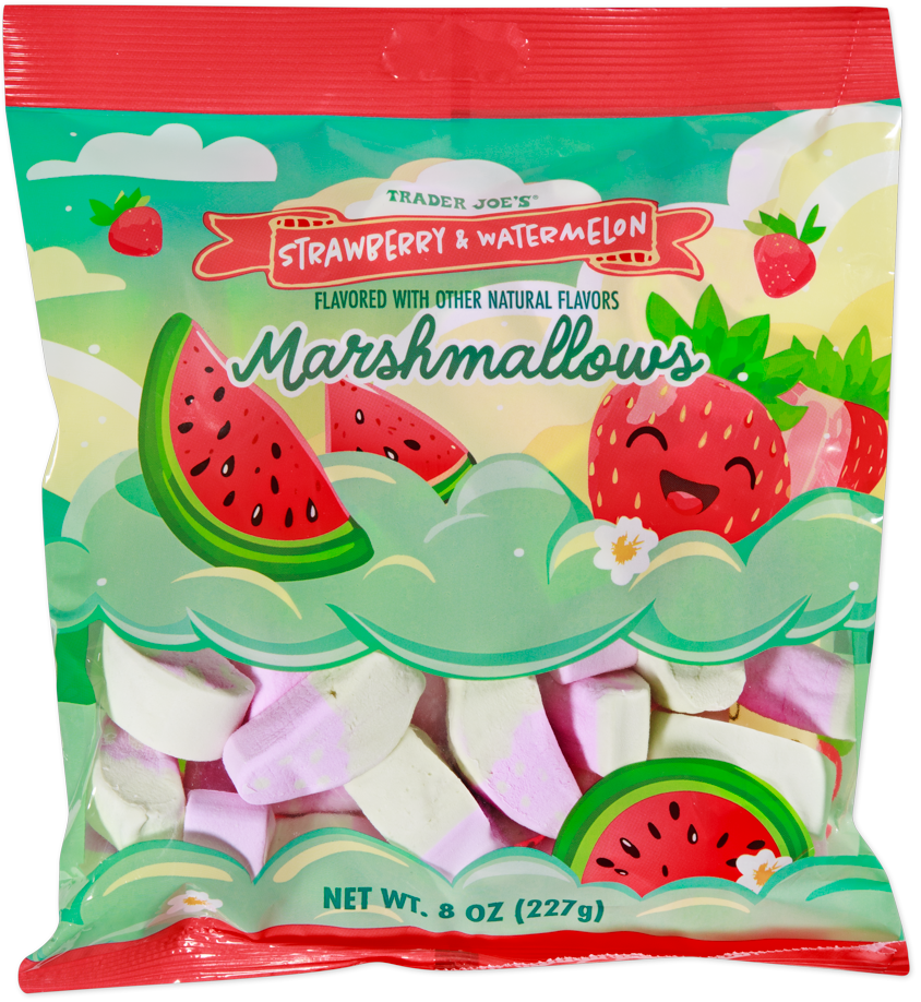 Trader Joe's strawberry and watermelon marshmallows