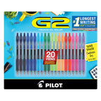 Pilot G2 assorted color gel pens 20-pack