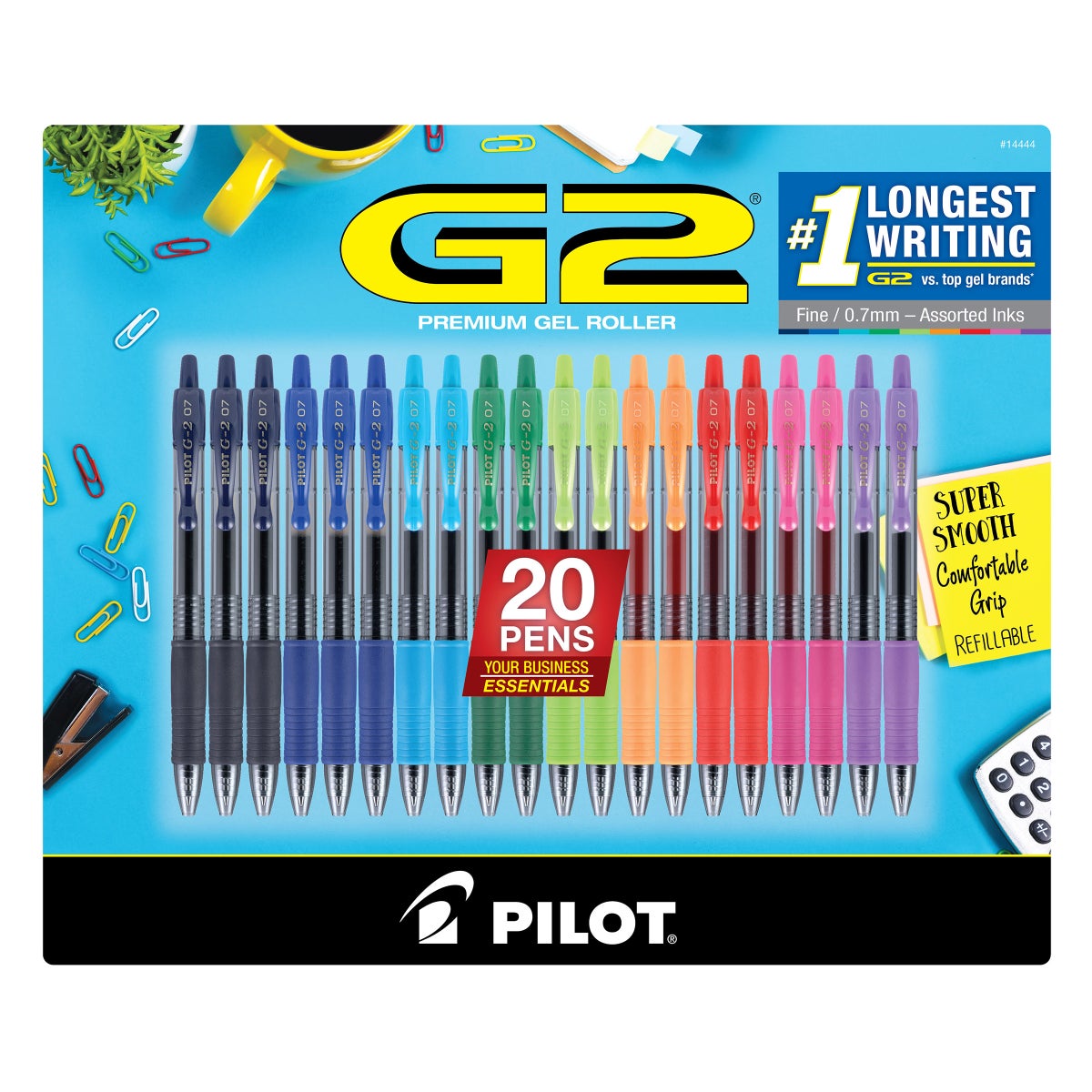 Pilot G2 assorted color gel pens 20-pack