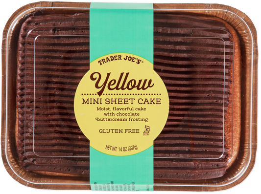 Trader Joe's yellow mini sheet cake