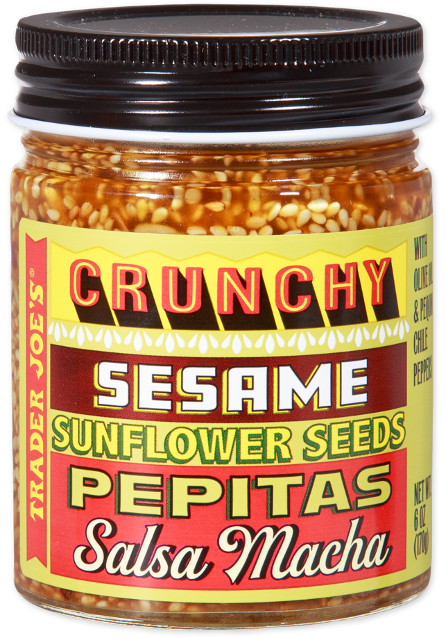 Trader Joe's crunchy sesame sunflower seed pepita salsa macha