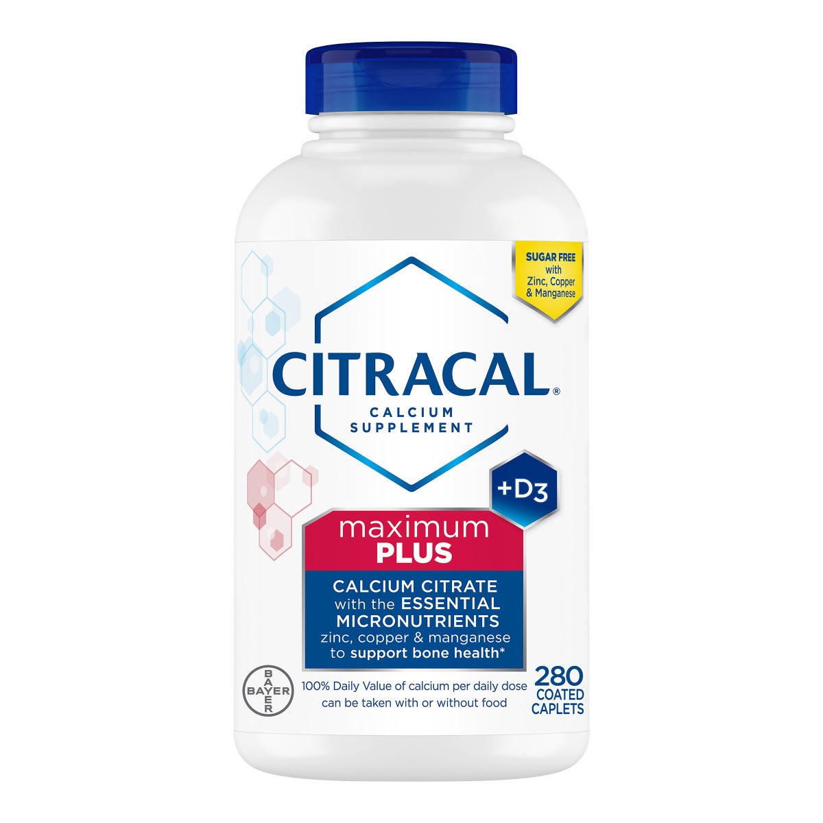 Citracal Maximum Plus calcium citrate and D3 caplets bottle