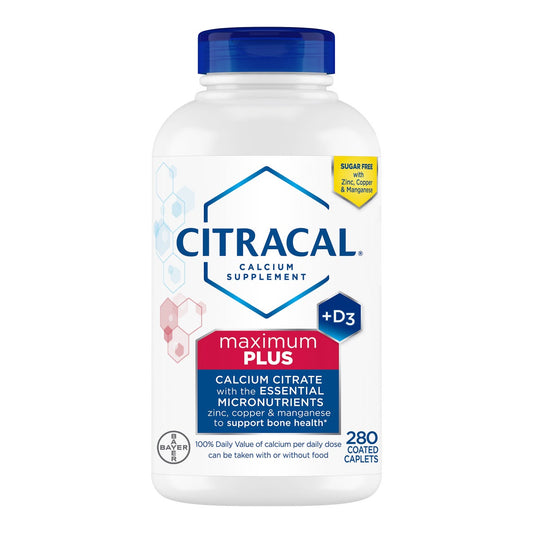 Citracal Maximum Plus calcium citrate and D3 caplets bottle