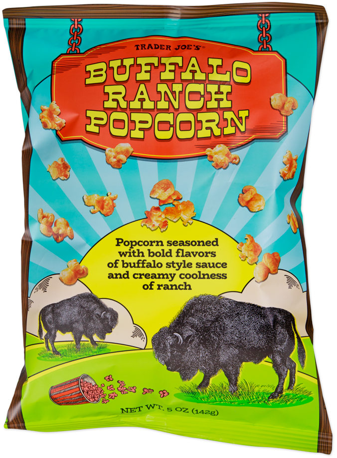 Trader Joe's Buffalo Ranch Popcorn snack bag