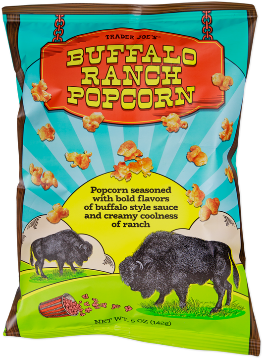Trader Joe's Buffalo Ranch Popcorn snack bag