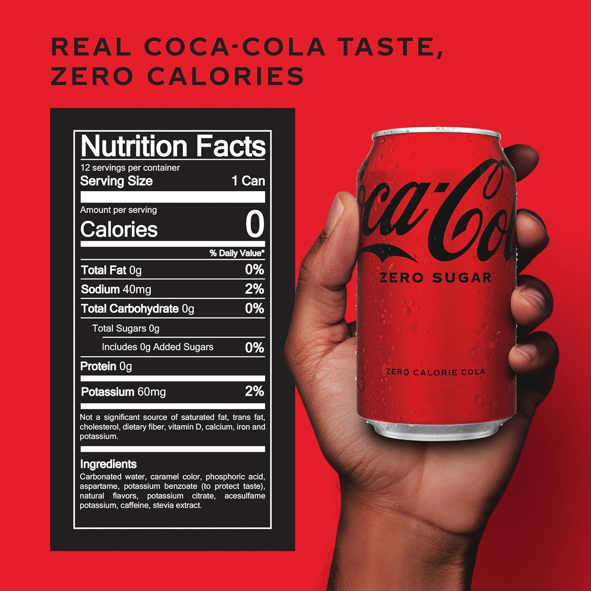 Coca-Cola Zero Sugar soft drink cans pack