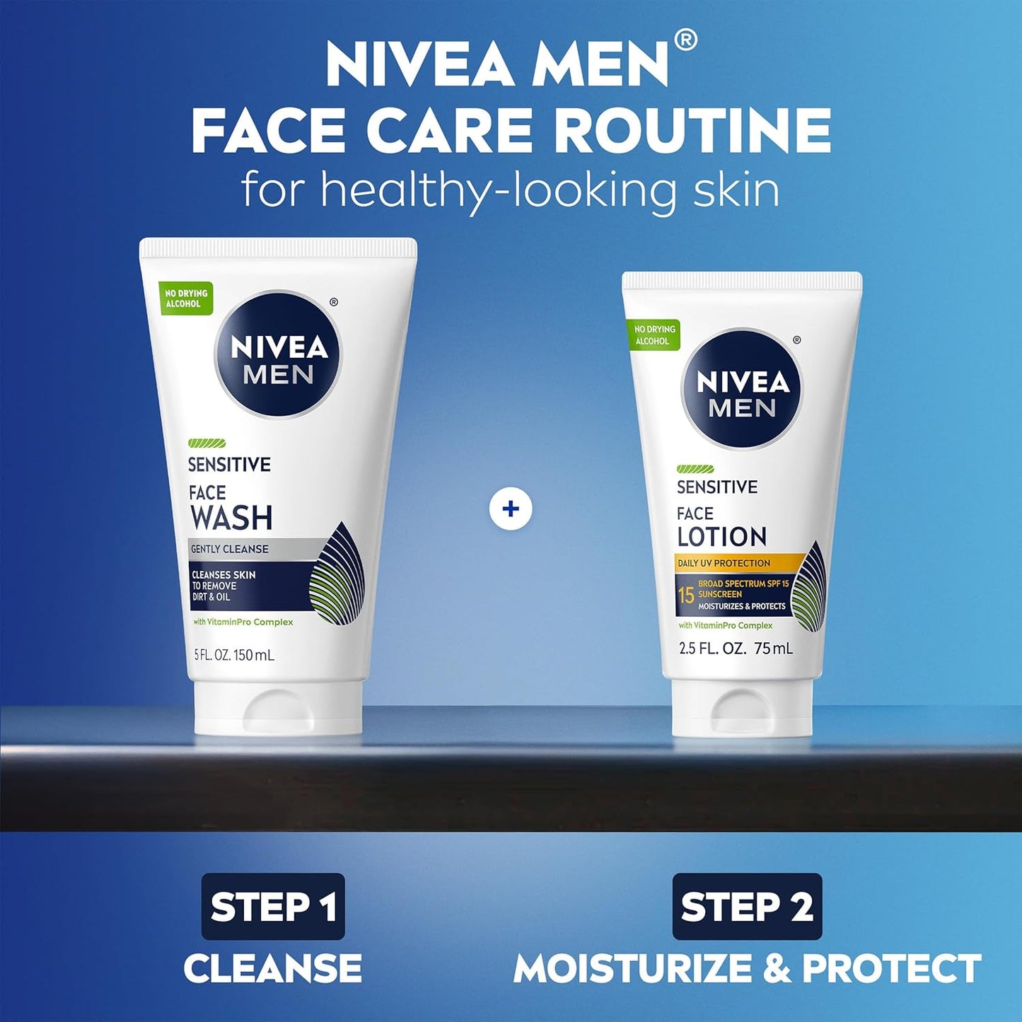 Visit the NIVEA MEN Store — NIVEA MEN Sensitive Face Wash with Vitamin E and Chamomile Extract, No Drying Alcohol, Gentle Face Wash for Men with Sensitive Skin, 5 Fl Oz Tube