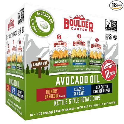 Boulder Canyon avocado oil kettle chips variety pack