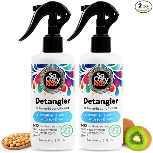 SO COZY kids detangler and leave-in conditioner spray two-pack