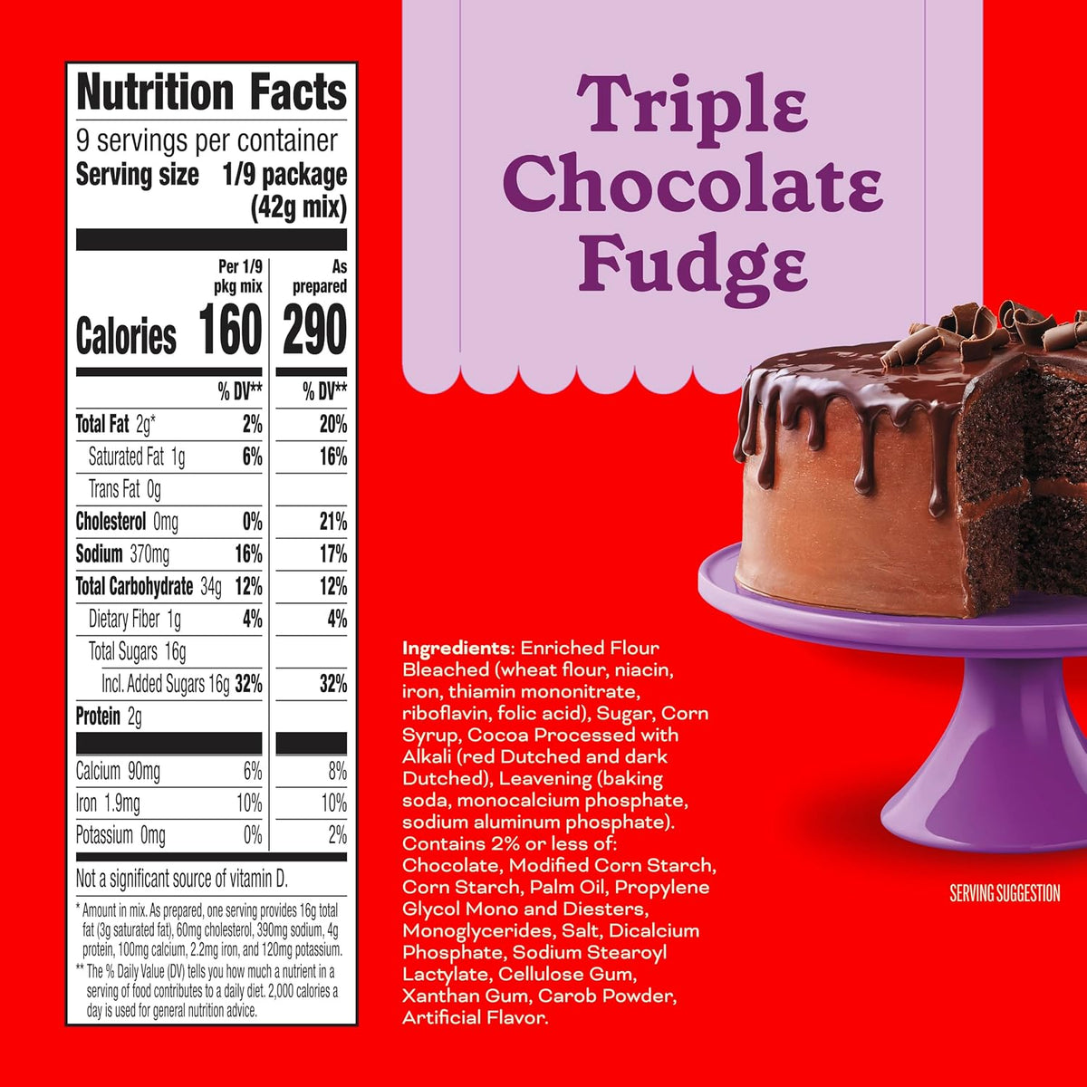 Chocolate fudge cake made with Betty Crocker cake mix