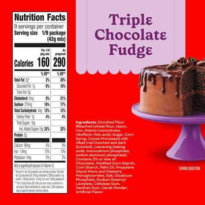 Chocolate fudge cake made with Betty Crocker cake mix