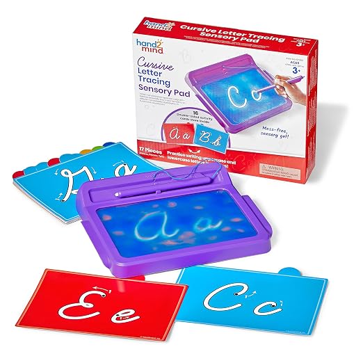 Kids handwriting sensory pad with attached stylus
