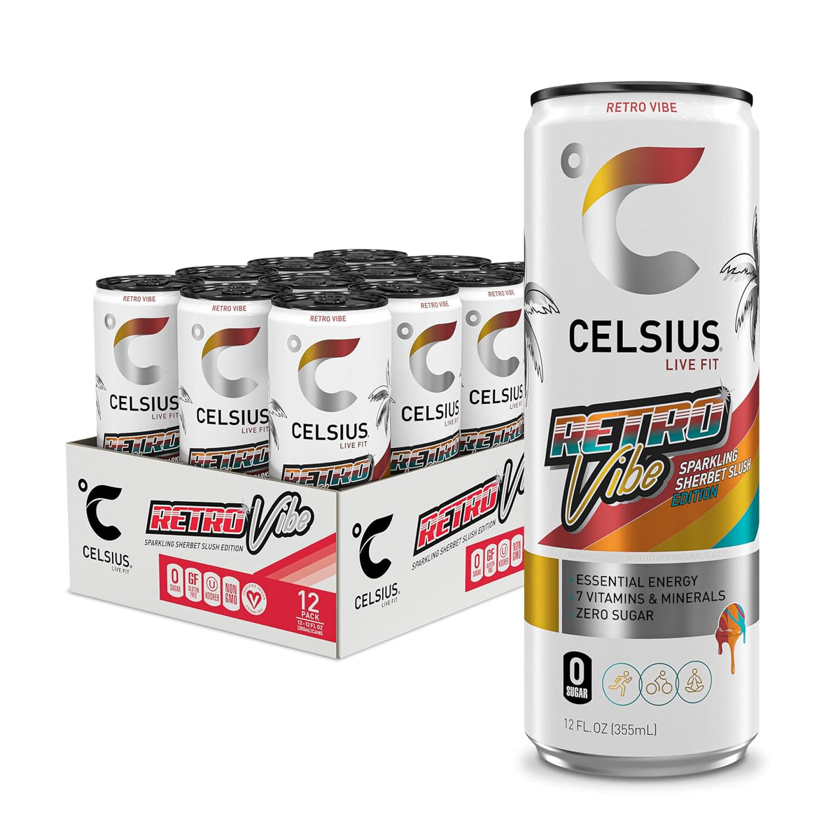 CELSIUS sugar free energy drink 12 fl oz slim cans
