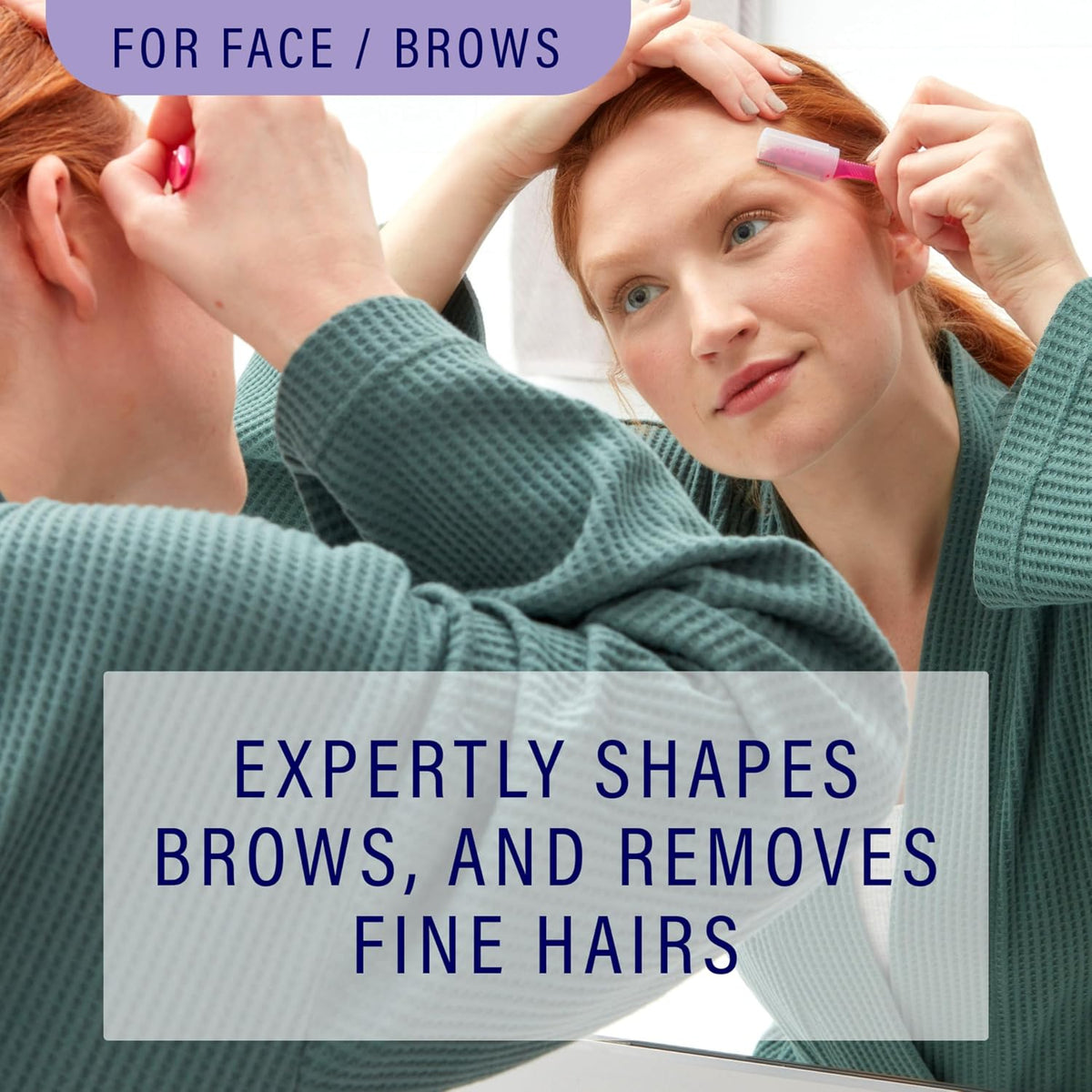 Touch-up facial razor for fine hair removal