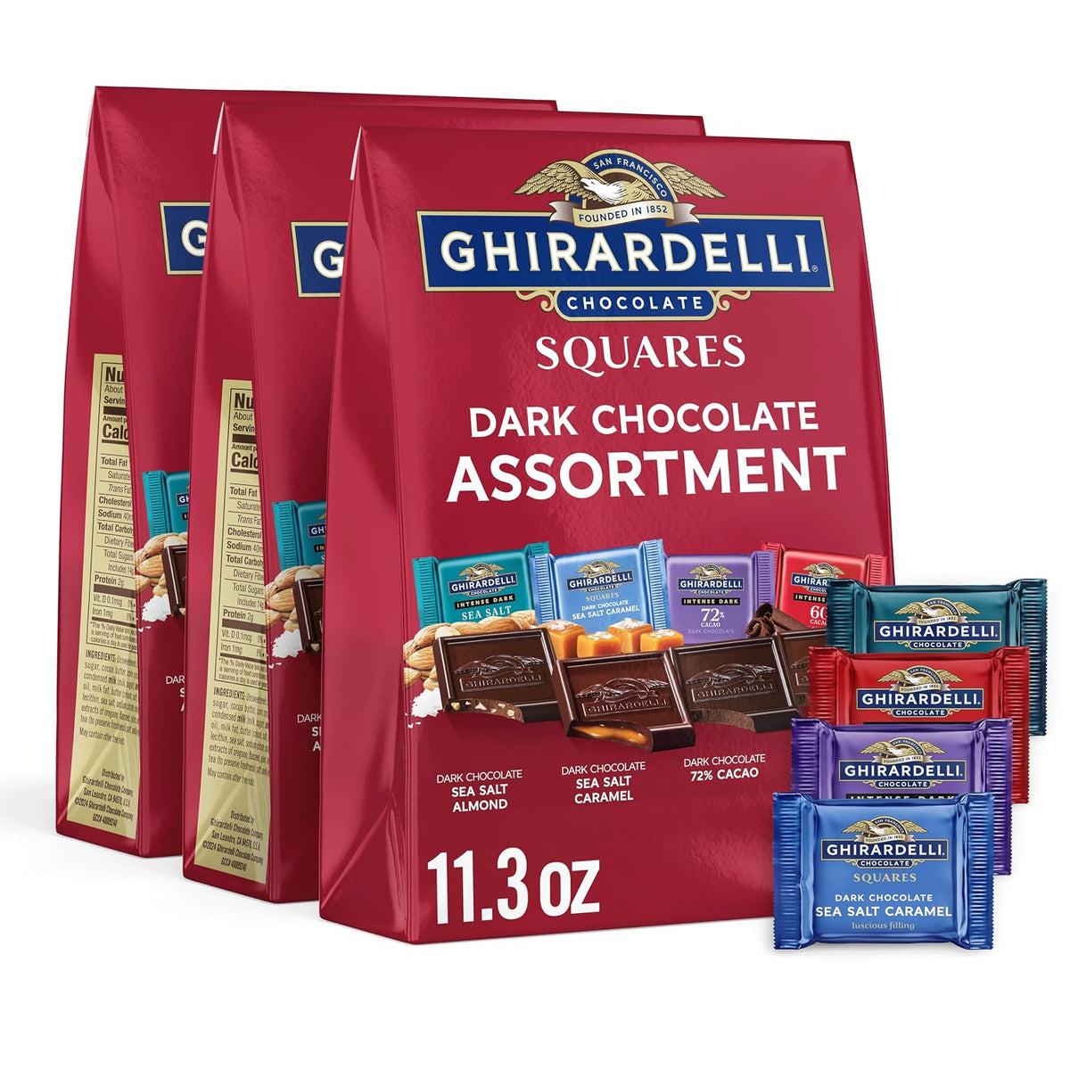 Ghirardelli dark chocolate assortment squares bags