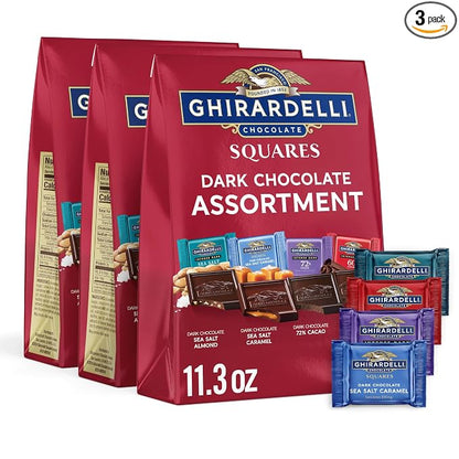 Ghirardelli Premium Dark Chocolate Squares 3 pack