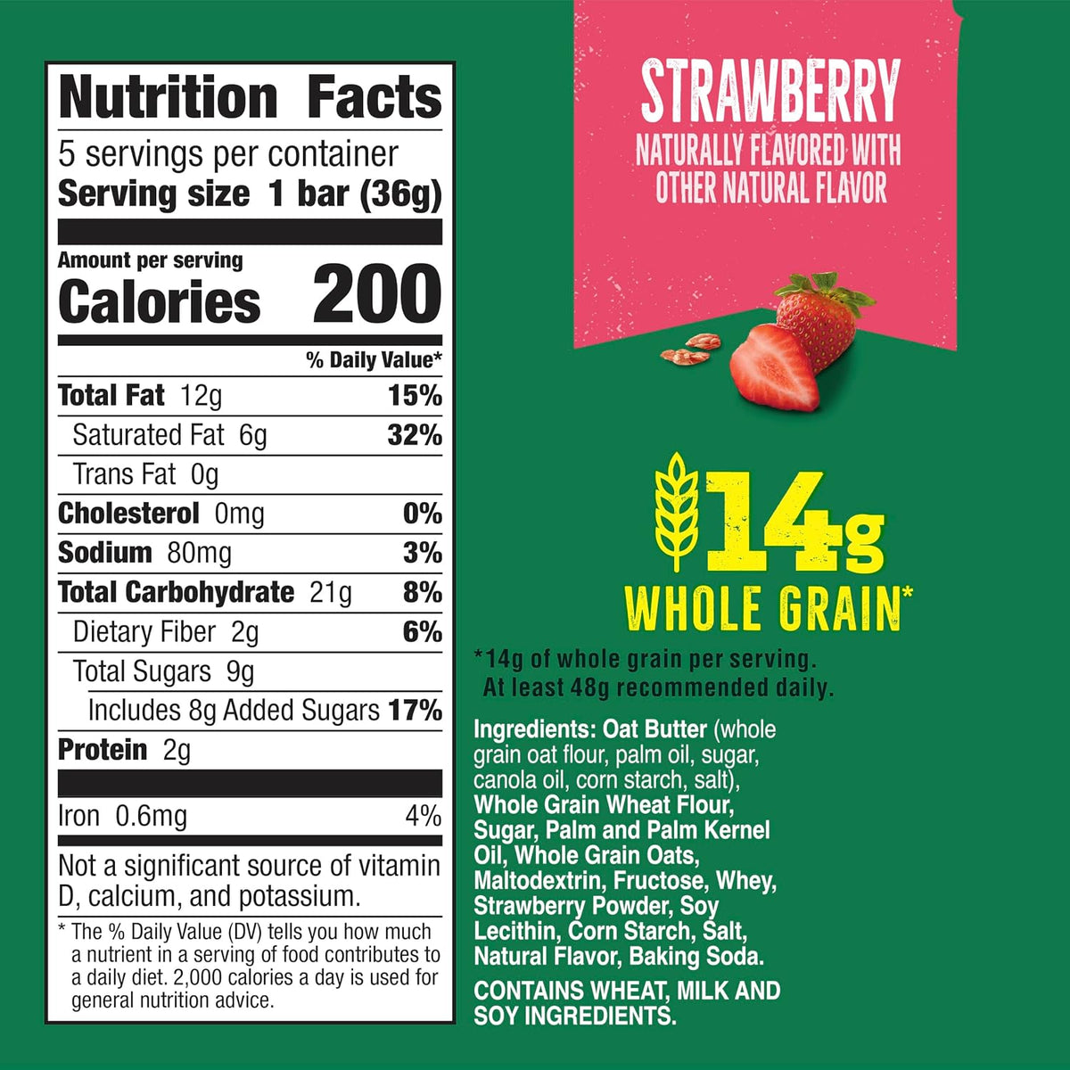 Strawberry wafer bar with granola topping