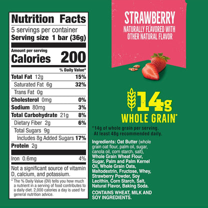 Strawberry wafer bar with granola topping