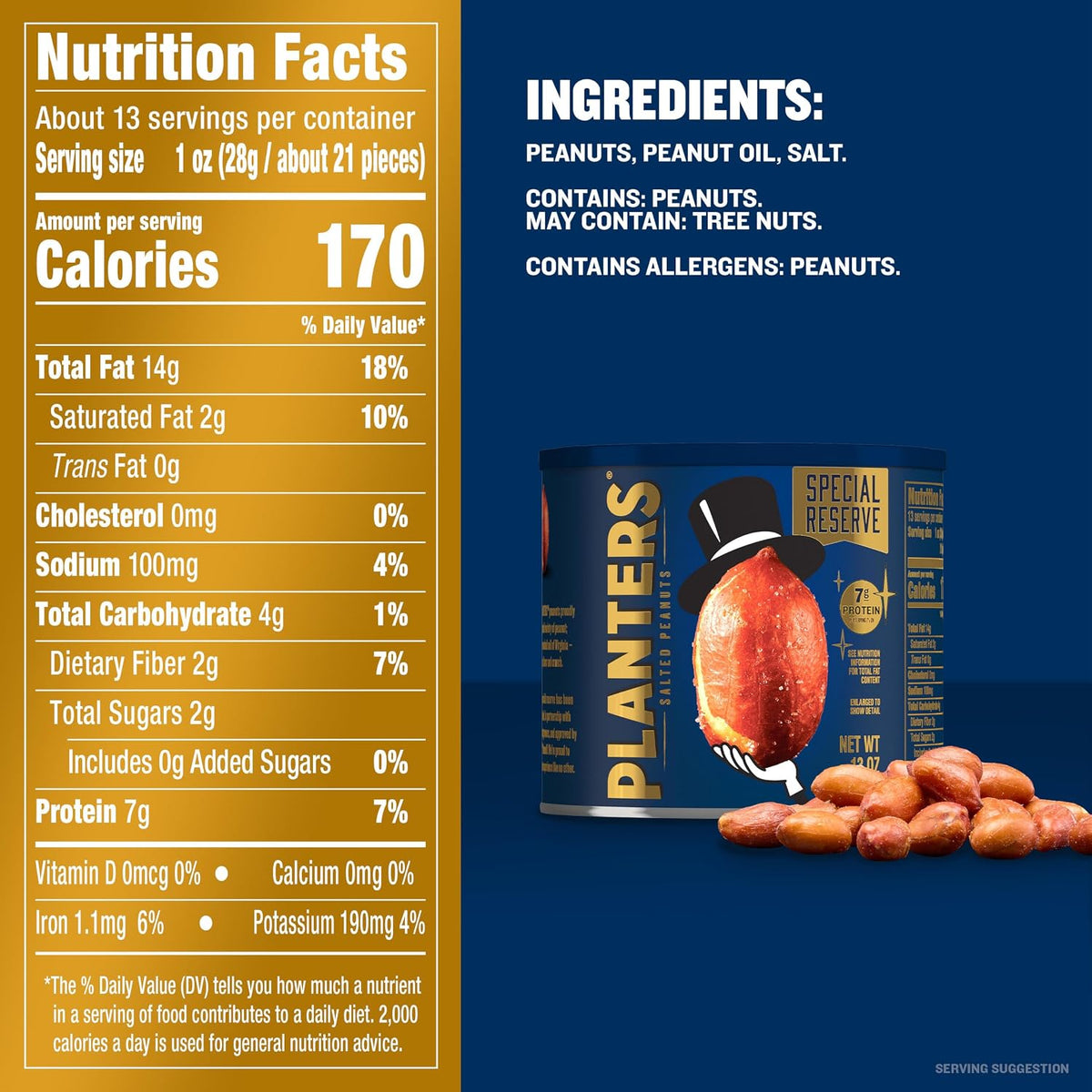 PLANTERS small-batch roasted Special Reserve peanuts