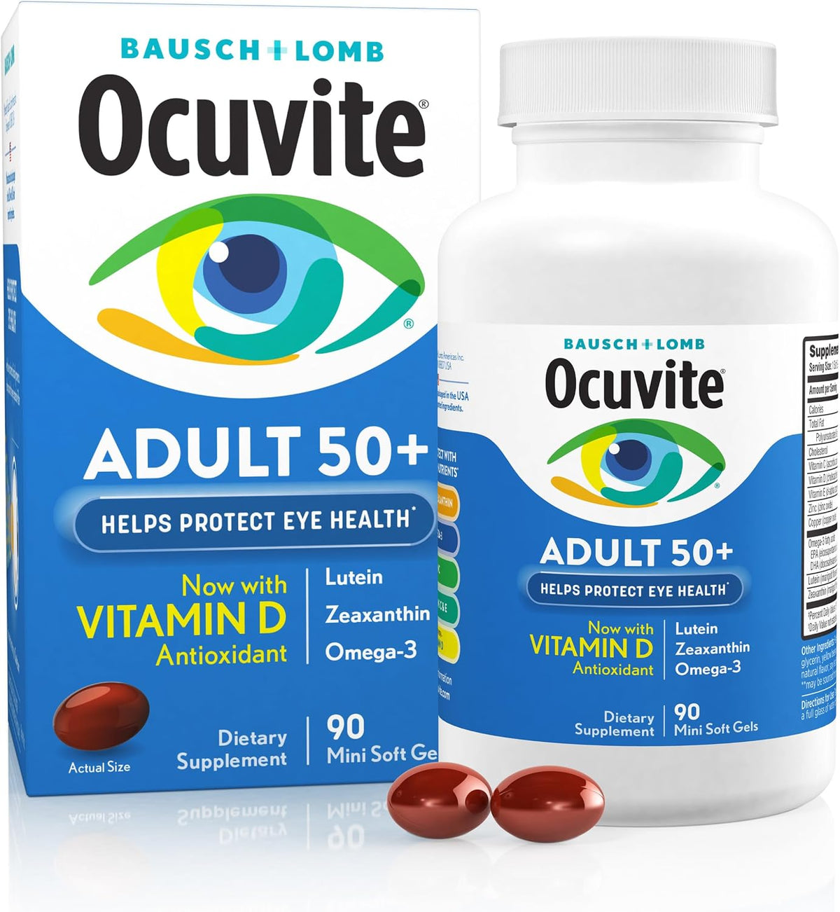 Ocuvite lutein and zeaxanthin supplement packaging
