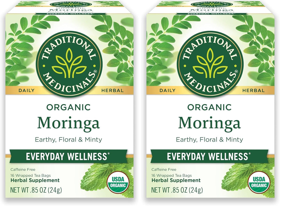 Organic spearmint tea packaging detail