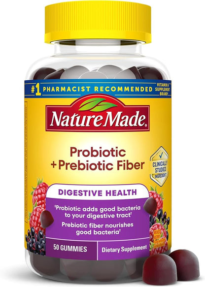 Nature Made Probiotic Prebiotic Fiber Gummies bottle