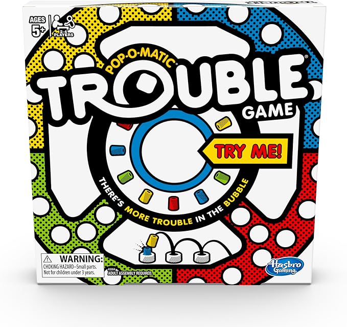 Hasbro Gaming Trouble board game for kids ages 5 and up