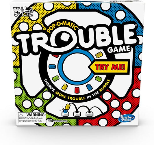 Hasbro Gaming Trouble board game for kids ages 5 and up