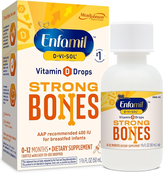 Enfamil Baby Vitamin D-Vi-Sol liquid supplement drops bottle