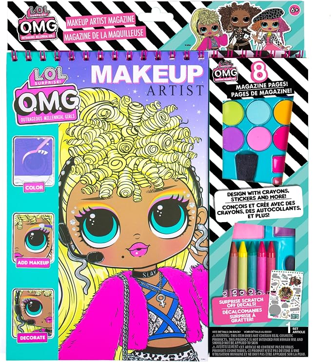 Barbie makeup artist craft kit with colors and stencils