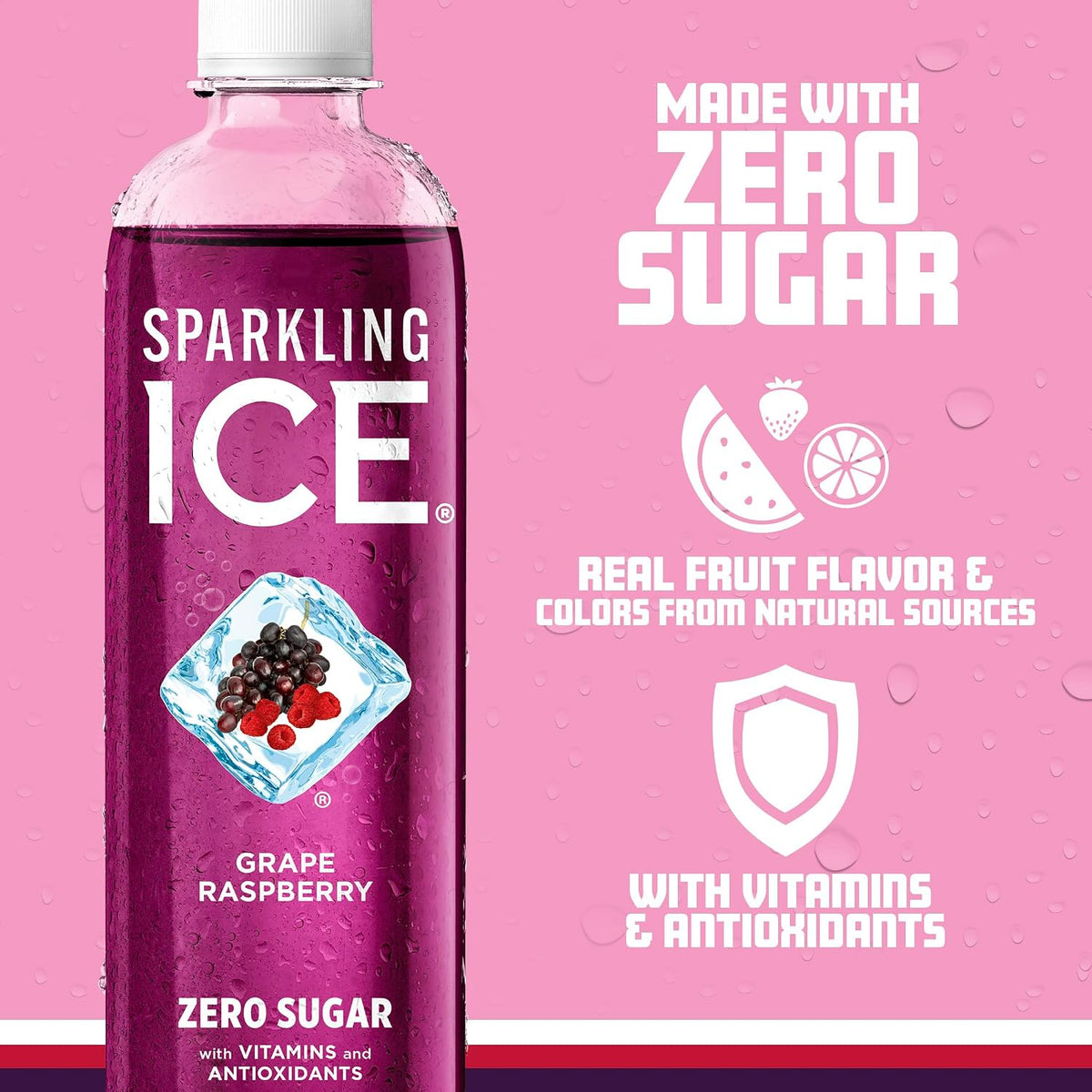 Sparkling Ice flavored water with vitamins and antioxidants