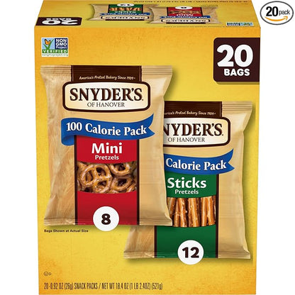 Snyder's of Hanover Variety Pack Pretzels 20 count box