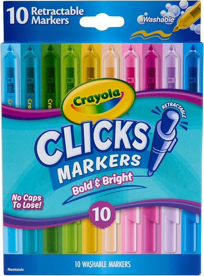 Crayola Clicks retractable markers bold 10 count pack
