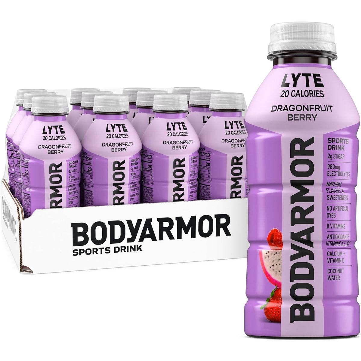 BODYARMOR LYTE Dragonfruit electrolyte drink bottles
