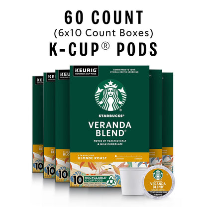 Starbucks K-Cup pods with toasted malt and milk chocolate notes