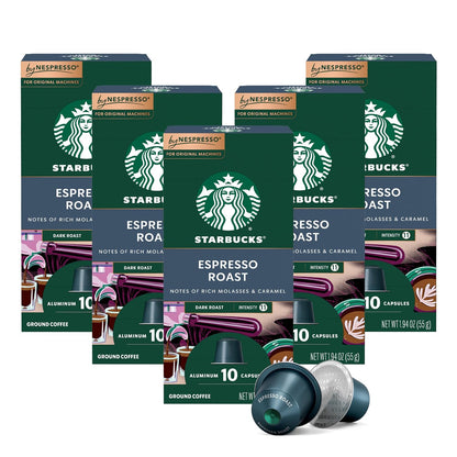 Starbucks dark roast Nespresso Original capsules packaging