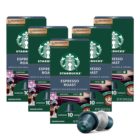 Starbucks dark roast Nespresso Original capsules packaging