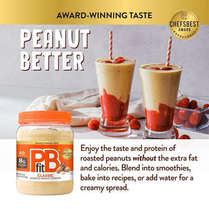 PBfit peanut butter powder for smoothies and oatmeal