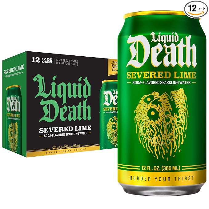 Liquid Death Severed Lime sparkling water 12 pack