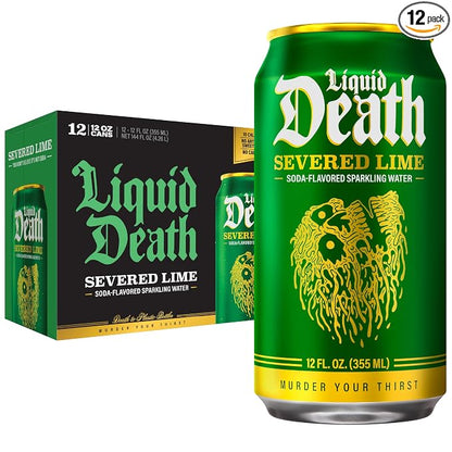 Liquid Death Severed Lime sparkling water 12 pack