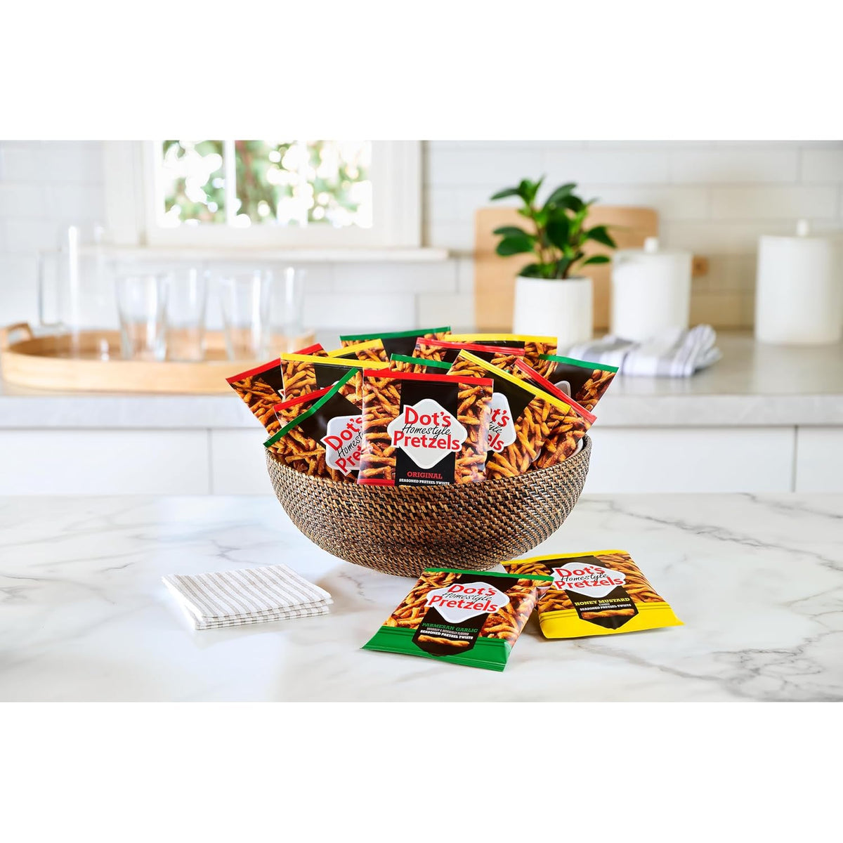 Dot's Pretzels variety pack for lunchboxes and pantry